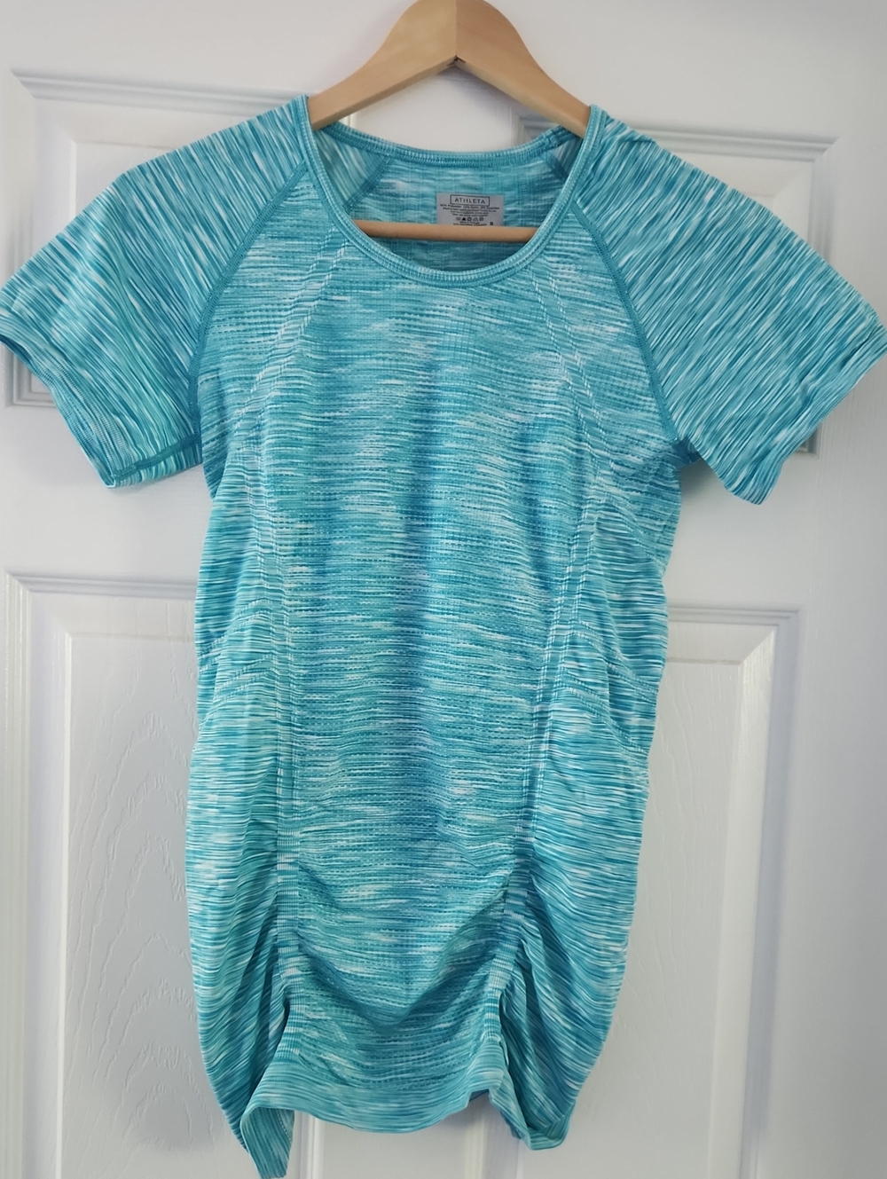 Athleta Turquoise Heather Performance Tee